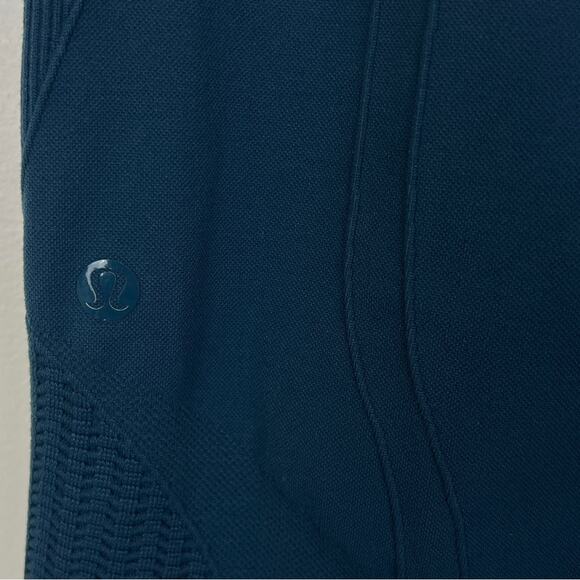 Lululemon Flow & Go Seamless Crop Tights 12 Astro Teal - Picture 4 of 5
